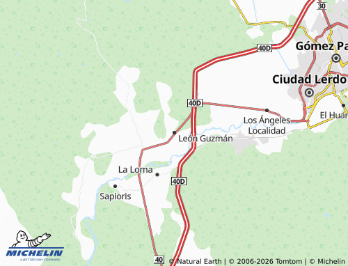 Mapa MICHELIN León Guzmán - ViaMichelin
