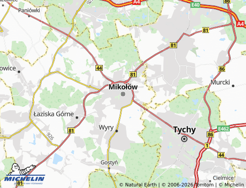 MICHELIN Mikołów map - ViaMichelin
