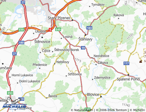 Mappa MICHELIN Chválenice - ViaMichelin