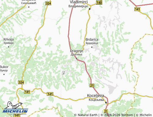 Mapa MICHELIN Draginje - ViaMichelin