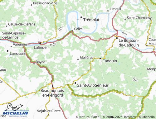 MICHELIN Molières map - ViaMichelin