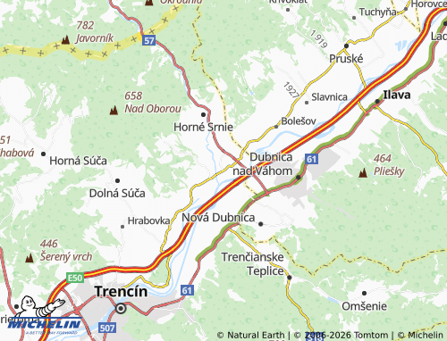 MICHELIN Nemšová map - ViaMichelin