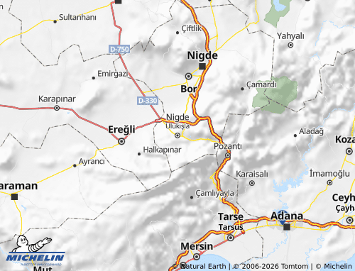 MICHELIN Ulukışla map - ViaMichelin