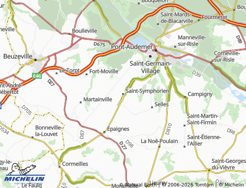MICHELIN Saint-Symphorien map - ViaMichelin