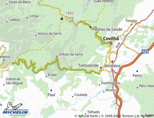 Mapa MICHELIN Cortes do Meio - ViaMichelin