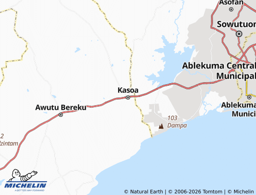 MICHELIN-Landkarte Kasoa - ViaMichelin