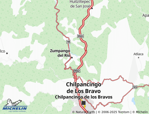 MICHELIN De Xalpa map - ViaMichelin