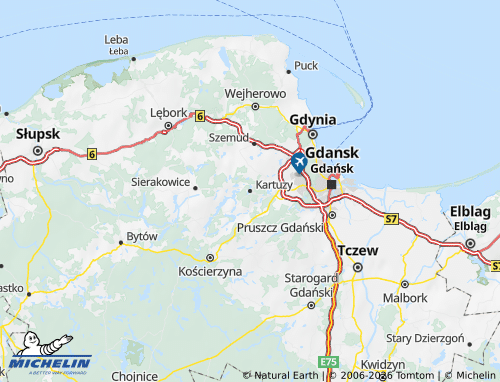 MICHELIN Kartuski map - ViaMichelin