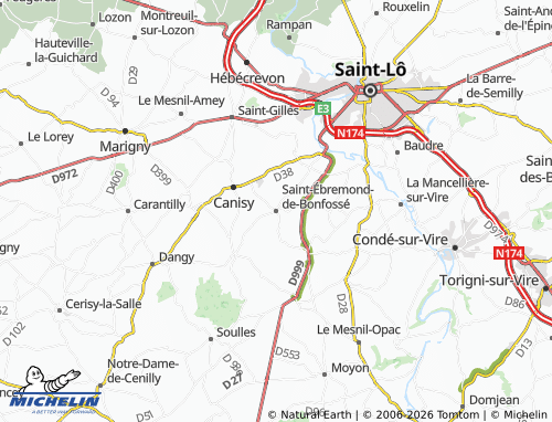 MICHELIN Saint-Ébremond-de-Bonfossé map - ViaMichelin