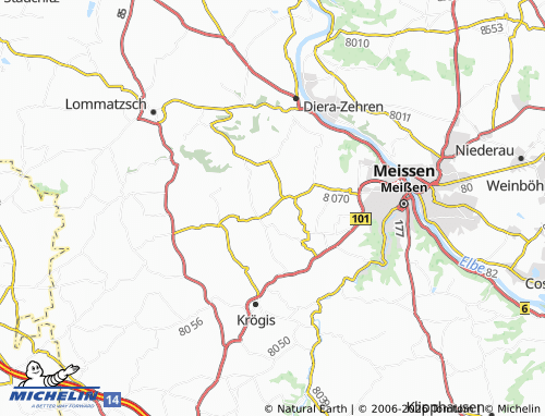 MICHELIN Kaisitz map - ViaMichelin