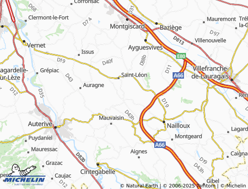 MICHELIN Caussidières map - ViaMichelin