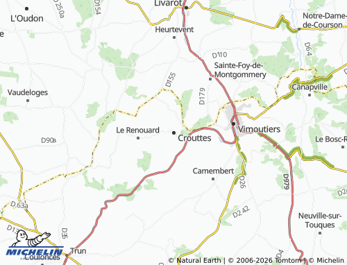 MICHELIN Crouttes map - ViaMichelin