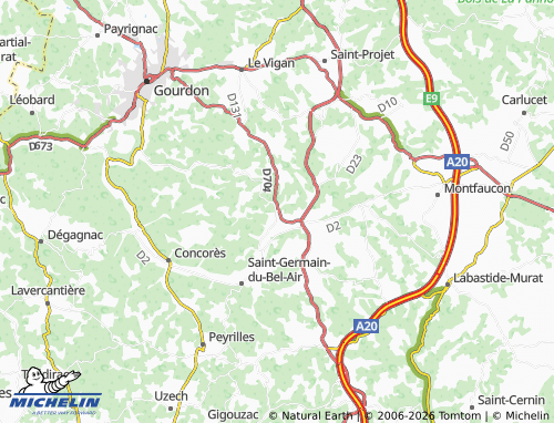 Mapa MICHELIN Saint-Chamarand - ViaMichelin