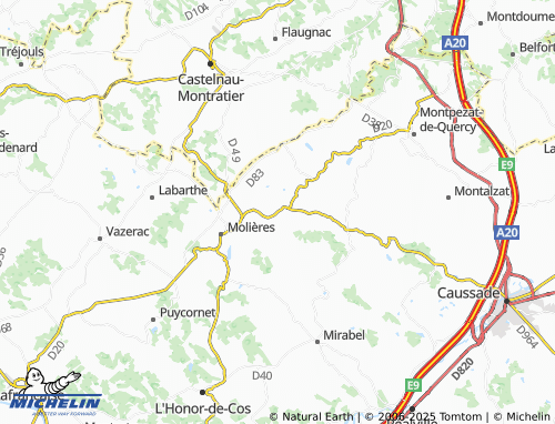 MICHELIN Espanel map - ViaMichelin