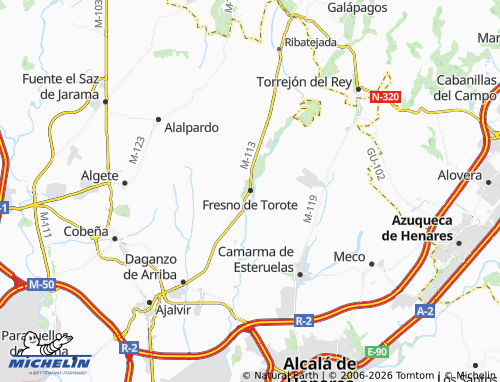 MICHELIN Fresno de Torote map - ViaMichelin