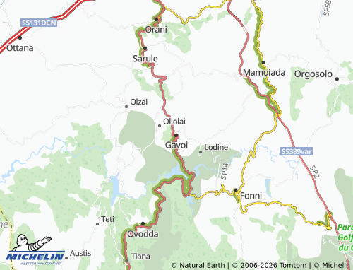 MICHELIN Gavoi map - ViaMichelin