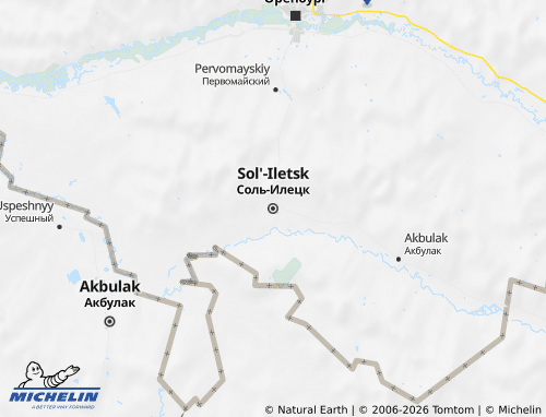 MICHELIN Sol'-Iletsk map - ViaMichelin
