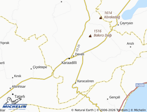 Mappa MICHELIN Develi - ViaMichelin