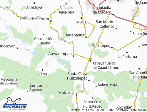 MICHELIN-Landkarte Atoyatempan - ViaMichelin