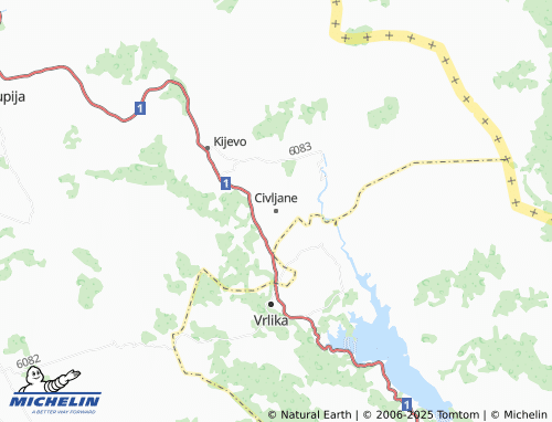 MICHELIN-Landkarte Civljane - ViaMichelin