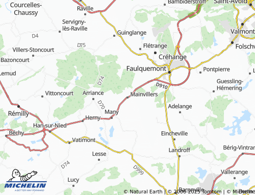 Carte MICHELIN Mainvillers - ViaMichelin