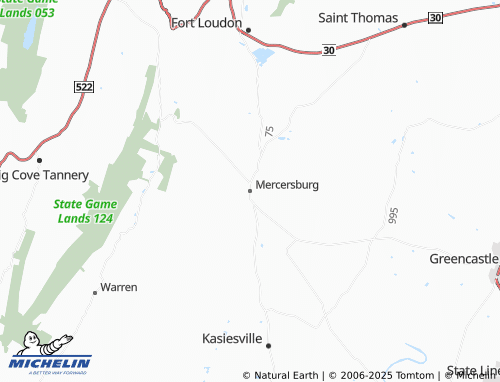 MICHELIN-Landkarte Mercersburg - ViaMichelin