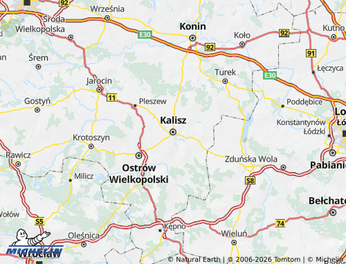 Mapa MICHELIN Kaliski - ViaMichelin