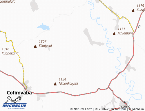 MICHELIN-Landkarte Mkuthukeni - ViaMichelin