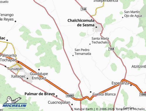 Mapa MICHELIN San Pedro Temamatla - ViaMichelin