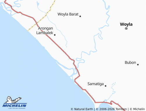 MICHELIN Alue Sundak map - ViaMichelin