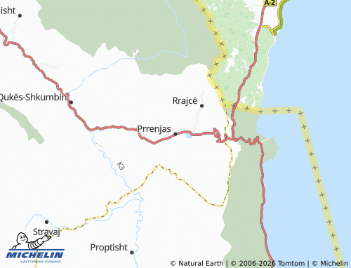 MICHELIN Prrenjas map - ViaMichelin
