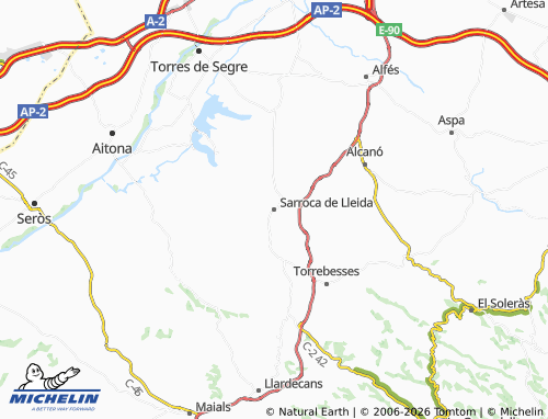 Mappa MICHELIN Sarroca de Lleida - ViaMichelin