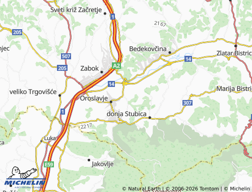 Mapa MICHELIN Andraševec - ViaMichelin