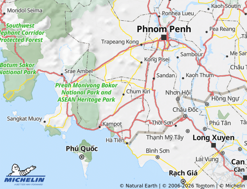 Mapa MICHELIN Chum Kiri - ViaMichelin