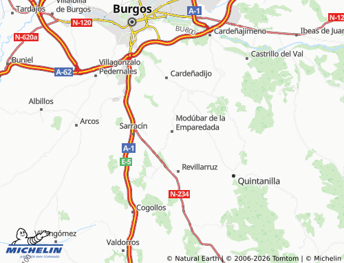 MICHELIN Modúbar de la Emparedada map - ViaMichelin