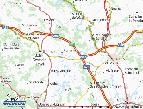 Carte MICHELIN La Varenne - ViaMichelin