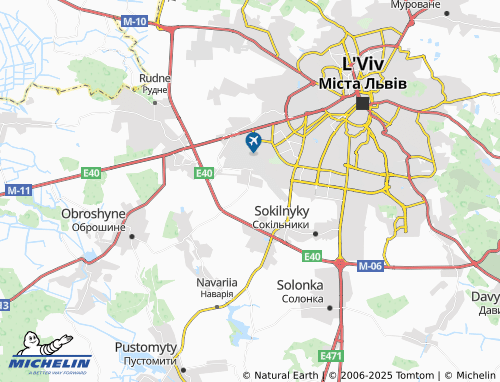 MICHELIN Hranytsia map - ViaMichelin