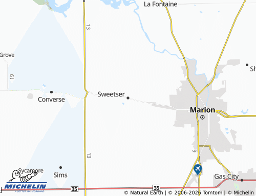 Mapa MICHELIN Sweetser - ViaMichelin
