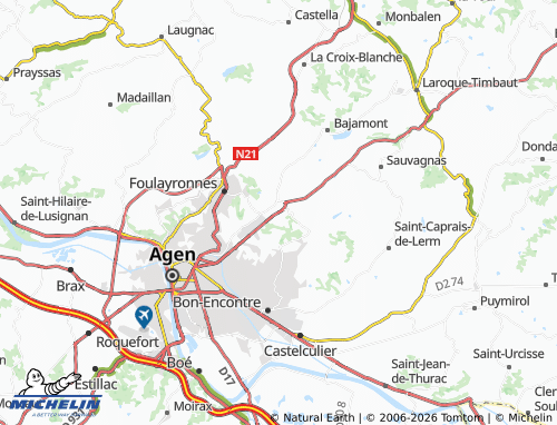 Carte MICHELIN Pont-du-Casse - ViaMichelin