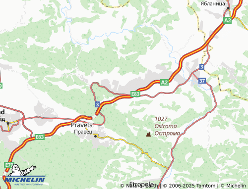 MICHELIN Osikovska Lakavitsa map - ViaMichelin