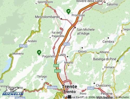Mapa MICHELIN Pressano - ViaMichelin