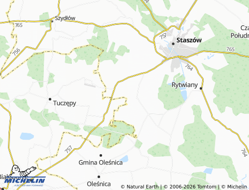 Carte MICHELIN Grzybów - ViaMichelin