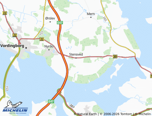 Mapa MICHELIN Stensved - ViaMichelin