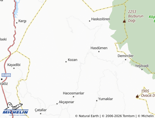 Mappa MICHELIN Haspınar - ViaMichelin