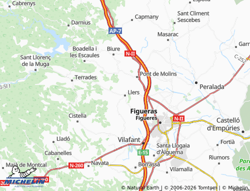 Carte MICHELIN Llers - ViaMichelin
