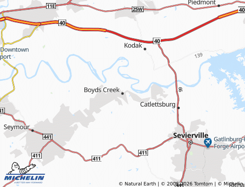 Mapa MICHELIN Boyds Creek - ViaMichelin