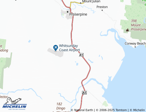 MICHELIN Gunyarra map - ViaMichelin