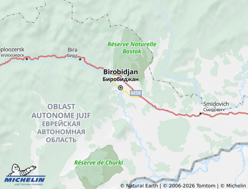 MICHELIN-Landkarte Birobidschanski Rajon - ViaMichelin