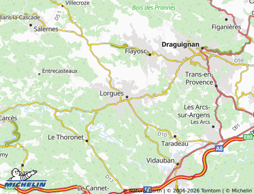 Carte MICHELIN Lorgues - ViaMichelin