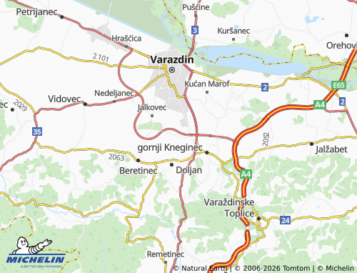MICHELIN-Landkarte Črnec Biškupečki - ViaMichelin